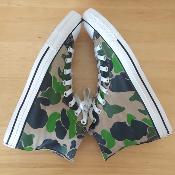Converse Unisex Chuck Taylor All Star Hi Top Sneakers / ankle boots Green Camo - Picture 8 of 12